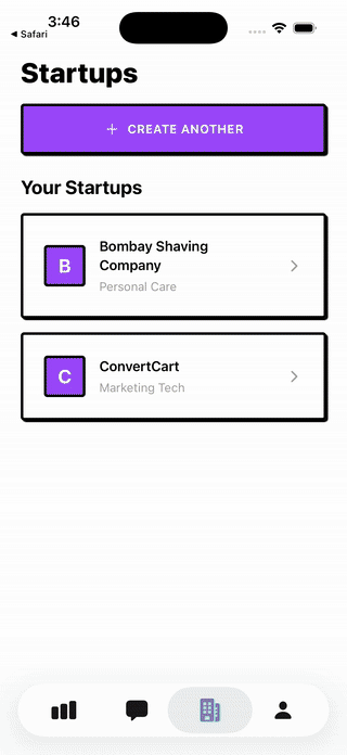 Manage your startup profile and details